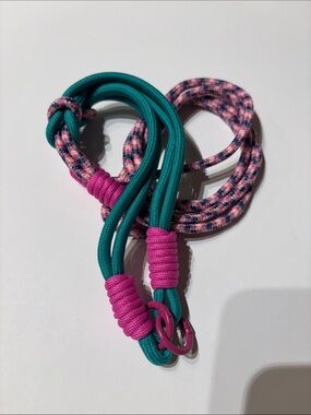 Pink & Teal Handmade Phone Lanyard